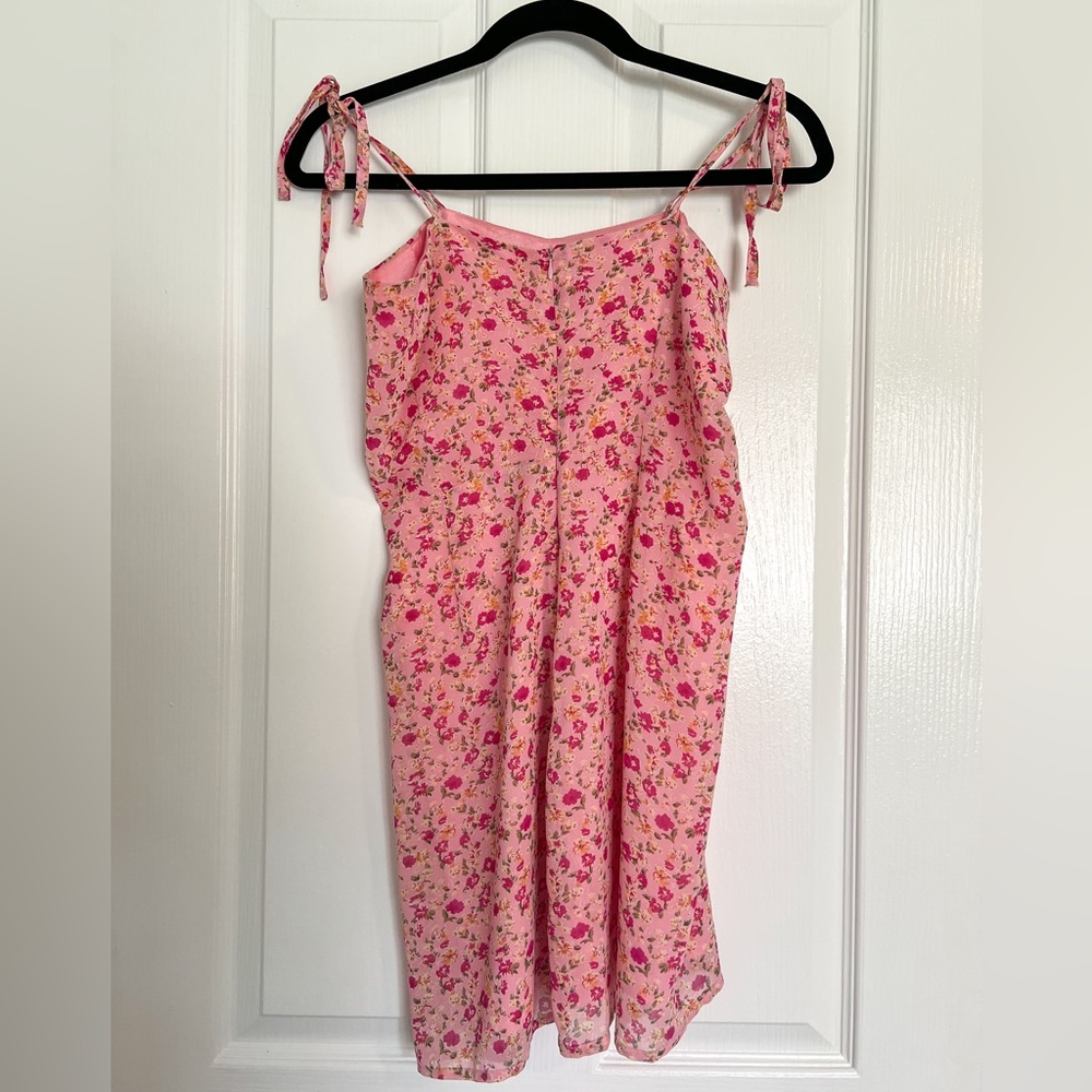 Nasty Gal Pink Floral dress is size 2